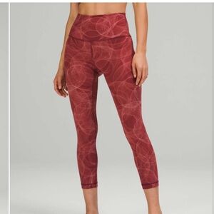 lululemon Align HR Red Patterned Leggings Size 4